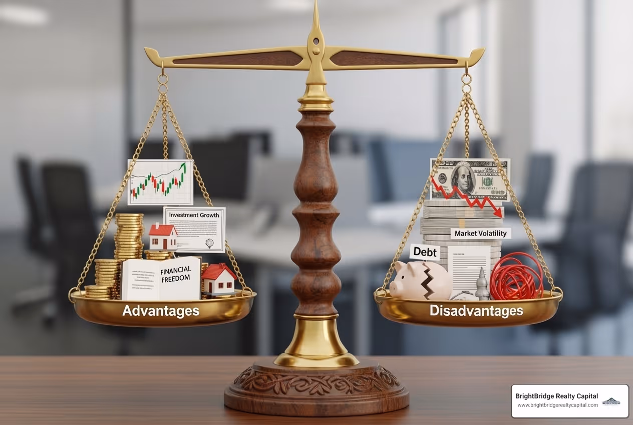 a scale balancing the pros and cons of hard money loans - Hard money rental