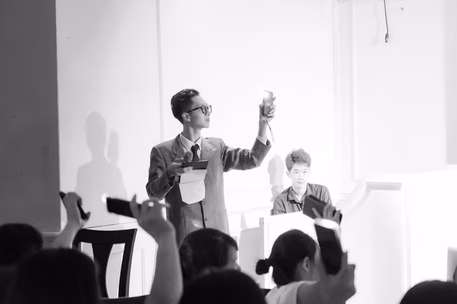 Property auction with bidders raising paddles - bridging loan to flip property