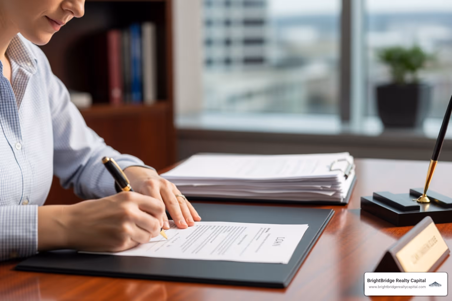 A person signing loan documents - Nationwide hard money