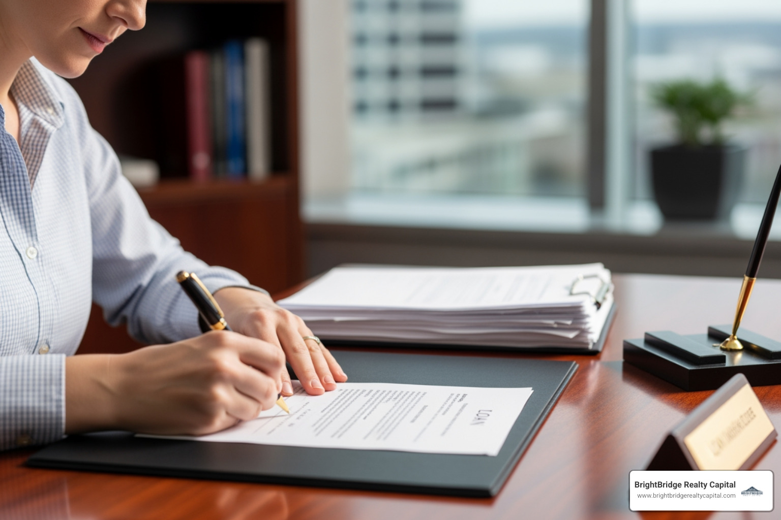 A person signing loan documents - Nationwide hard money