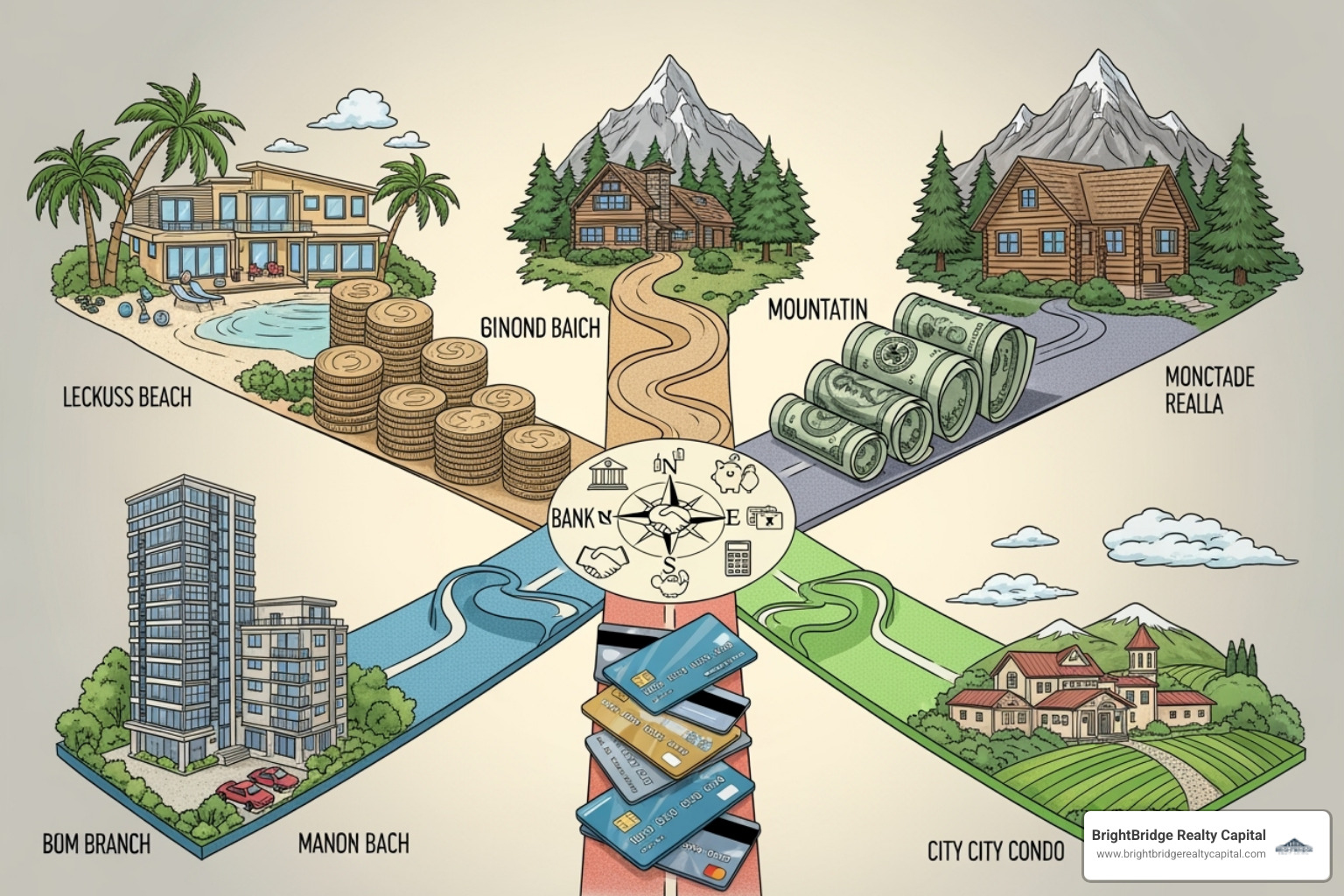 flowchart of vacation home loan options - vacation property financing