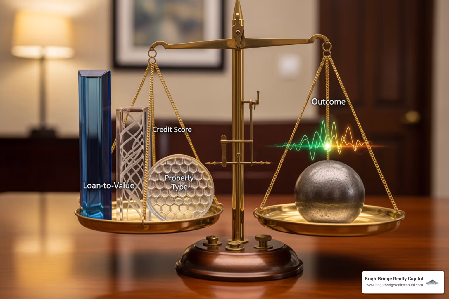 scale balancing factors like LTV, Credit Score, and Property Type - bridge loan interest