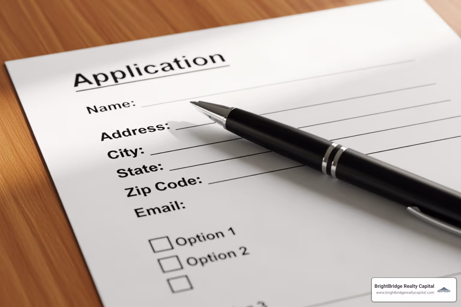 simple application form - quick bridging finance