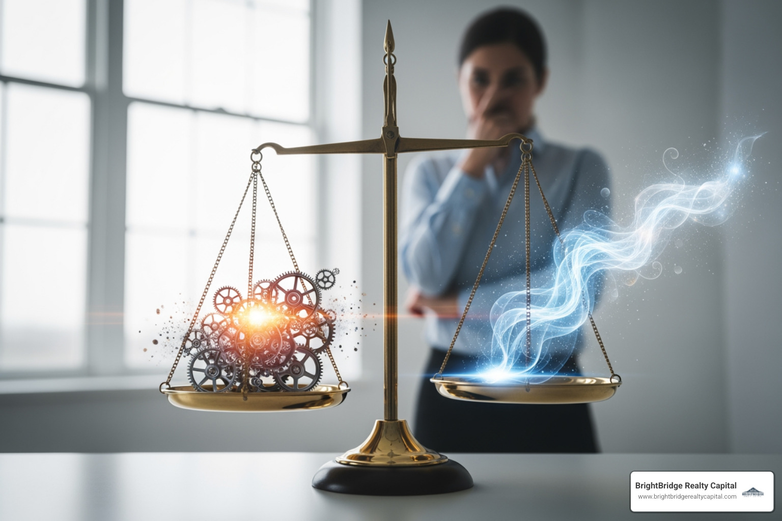 person weighing options on scale - short term housing loan person weighing options on scale - short term housing loan