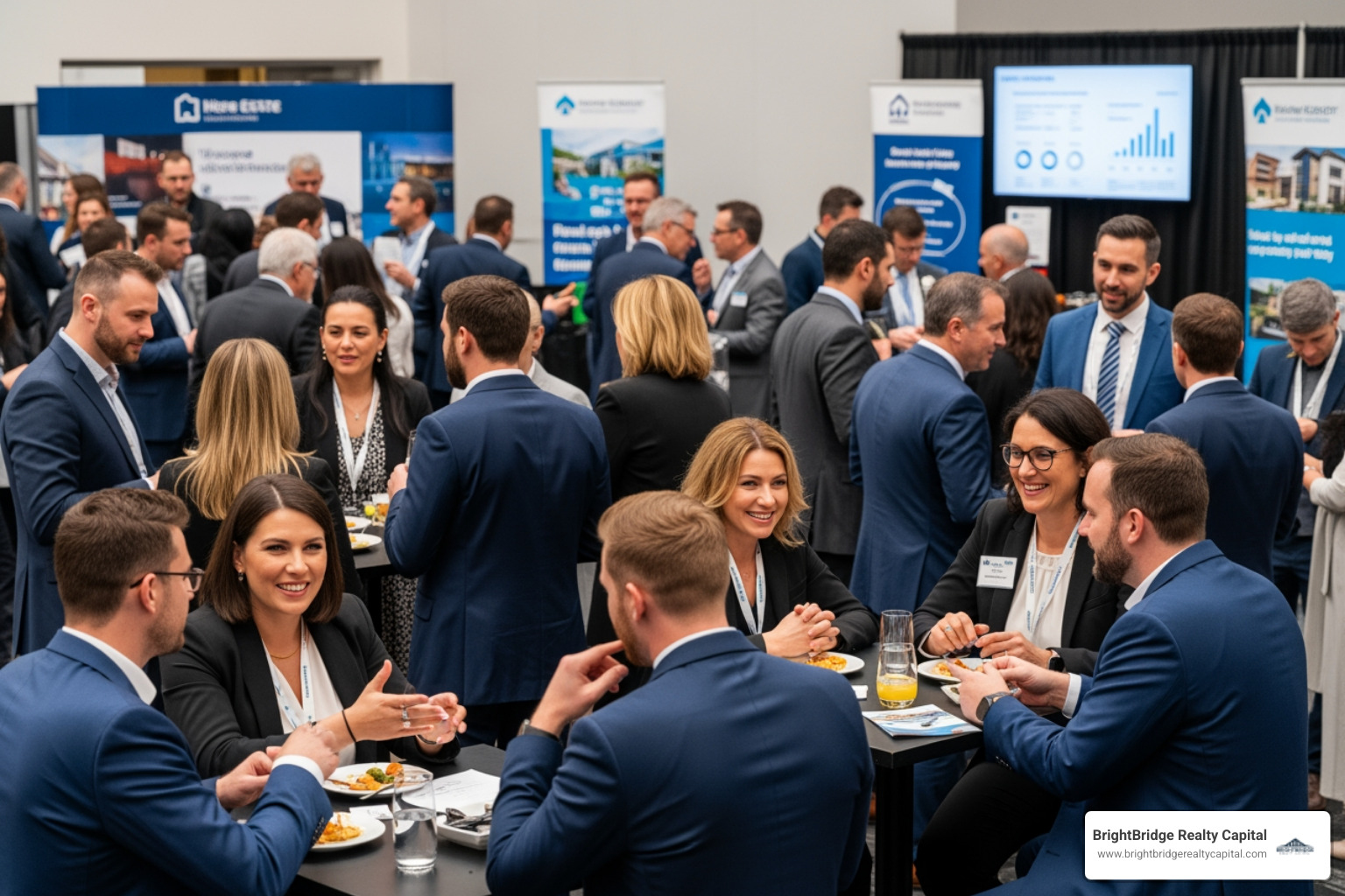 People networking at a real estate event - how to find direct lender for real estate investing People networking at a real estate event - how to find direct lender for real estate investing