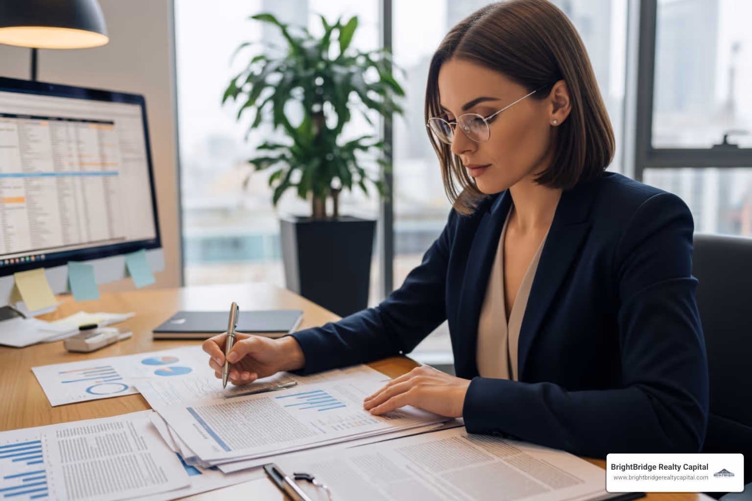 person reviewing business documents - bridging loan for limited company