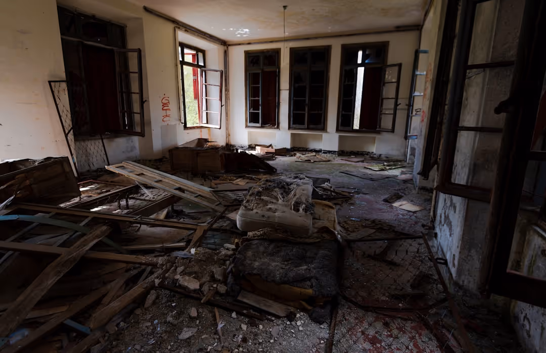 dilapidated room mid-renovation - arv loan