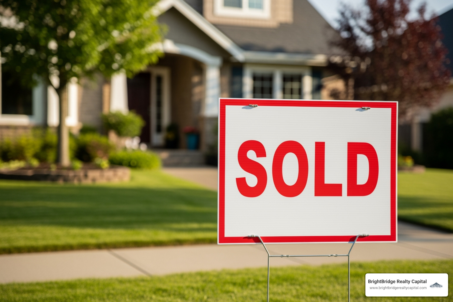 Sold sign on a house - Bridge loan eligibility