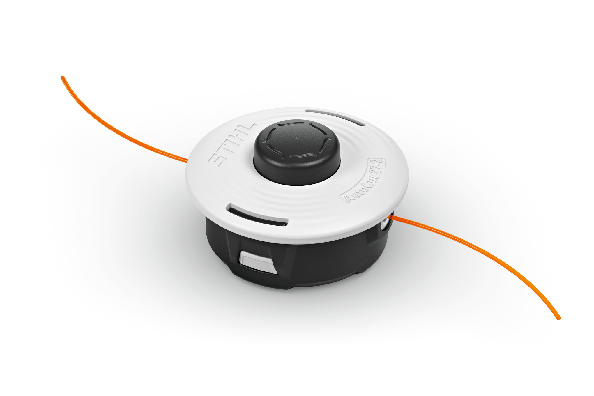 Advance the double or quadruple nylon line by tapping the cutting head against the ground.