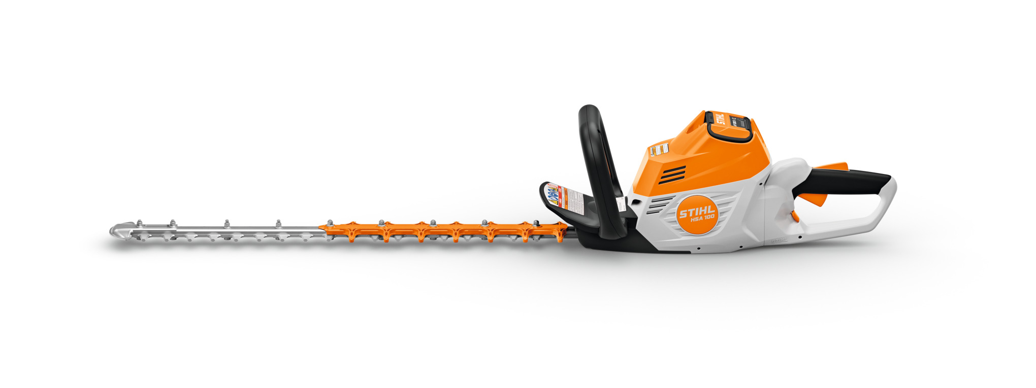 This professional hedge trimmer features exceptional cutting quality and an ergonomic handle.
