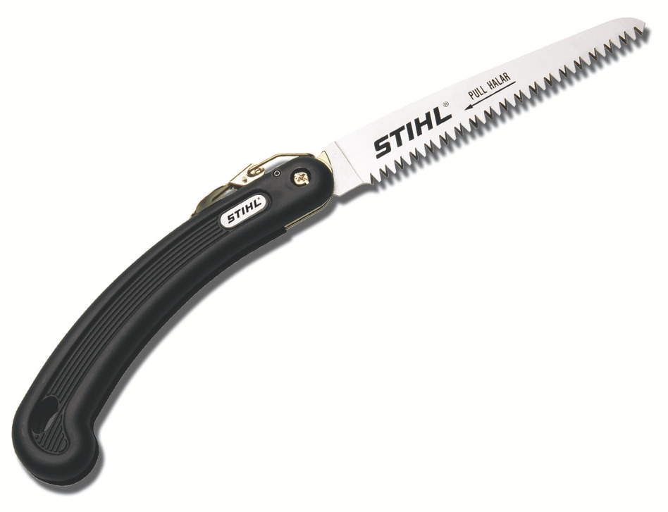 This folding pruning saw features a 5.75'' blade for branches up to 2'' in diameter.