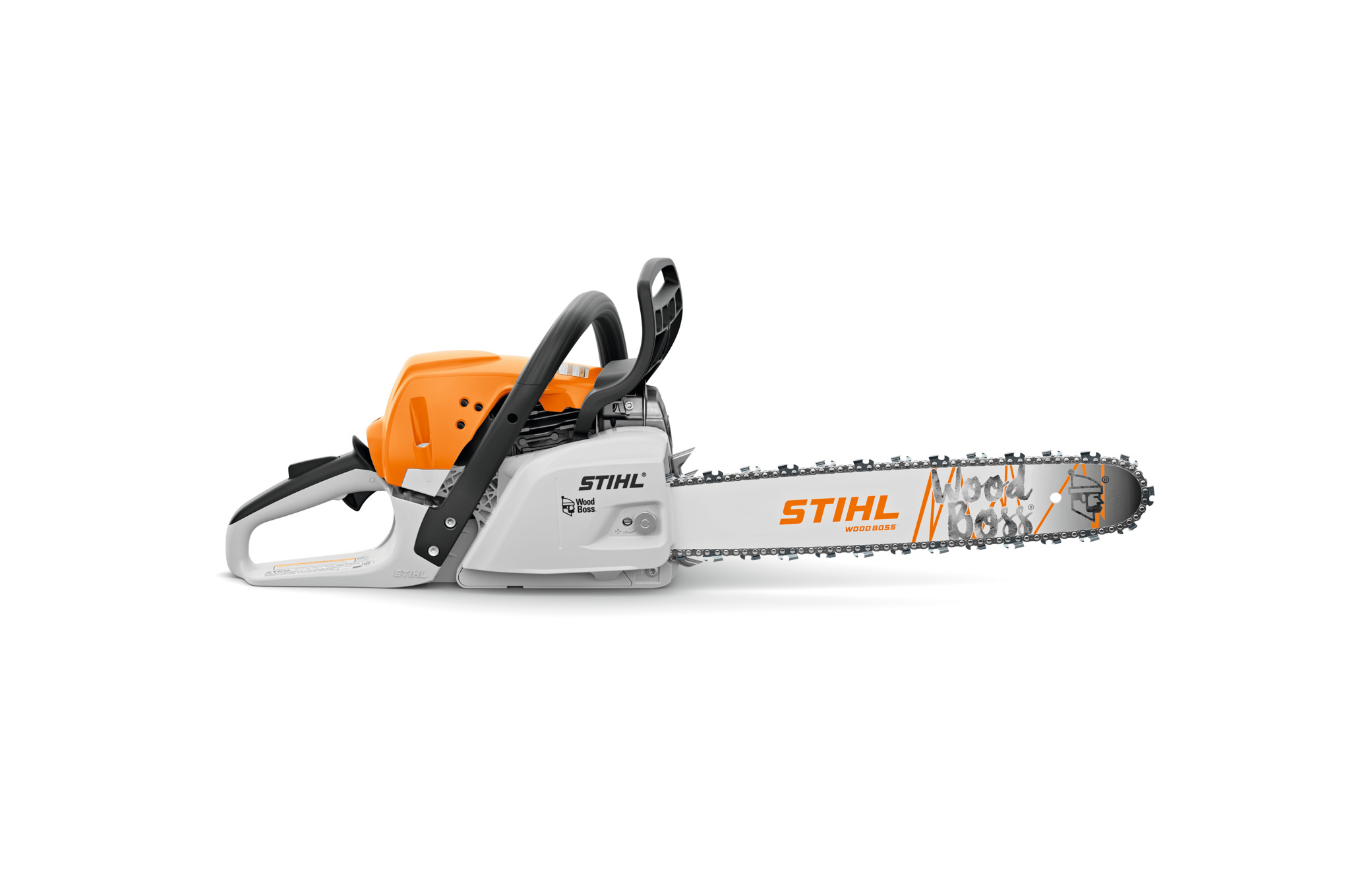 The WOOD BOSS® is packed with reduced exhaust emission engine technology and the power STIHL is known for.