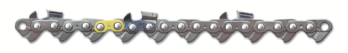 STIHL RAPID™ Super Full Skip is the skip pattern version of STIHL RAPID™ Super. There are two tie straps between every two cutting teeth, allowing better chip discharge and higher chain speed.