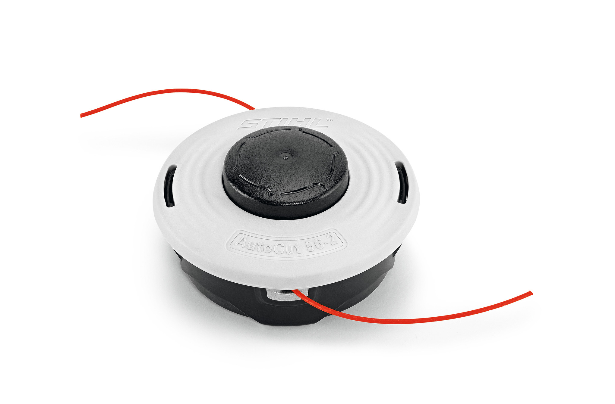 Advance the double or quadruple nylon line by tapping the cutting head against the ground.