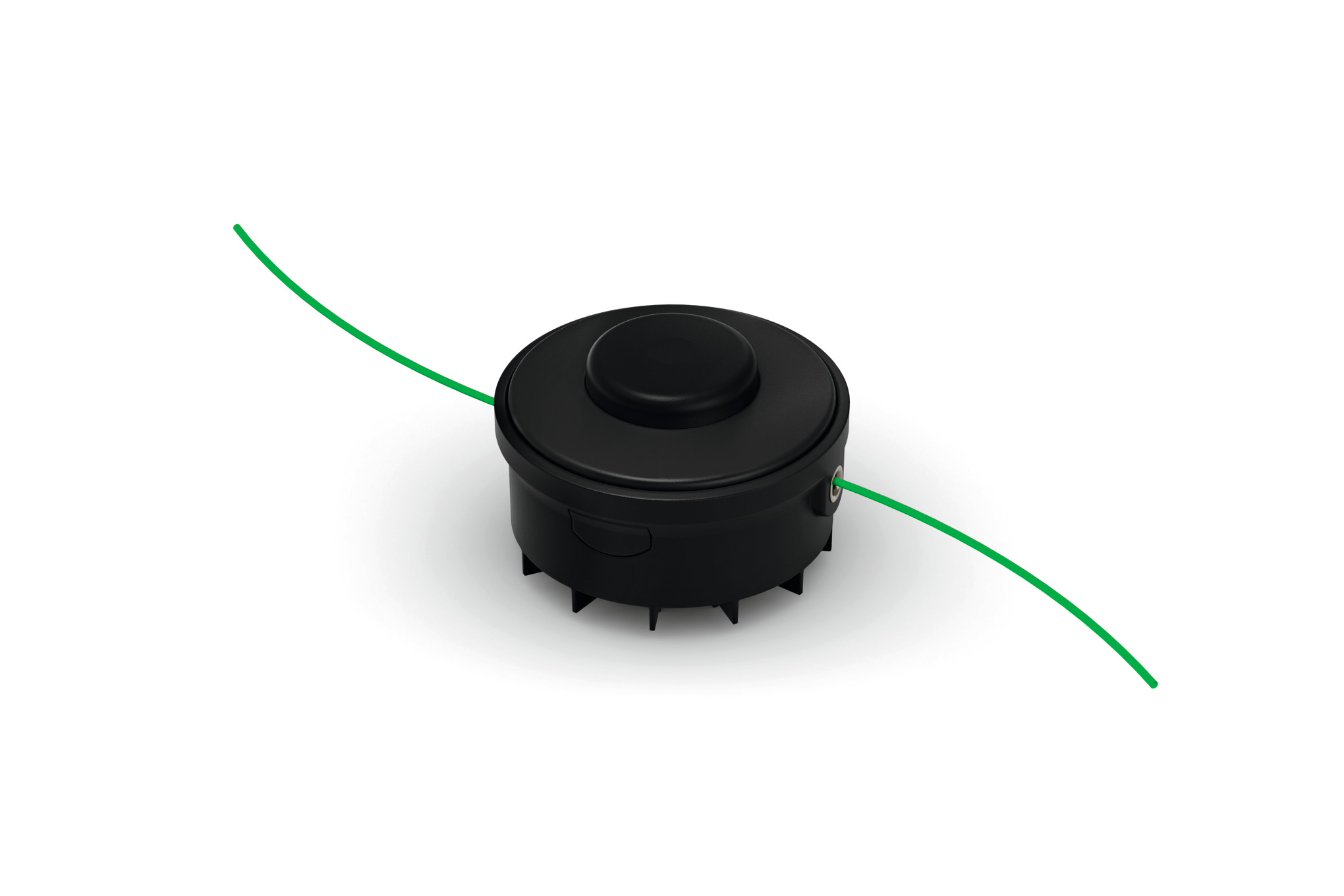 Advance the double or quadruple nylon line by tapping the cutting head against the ground.