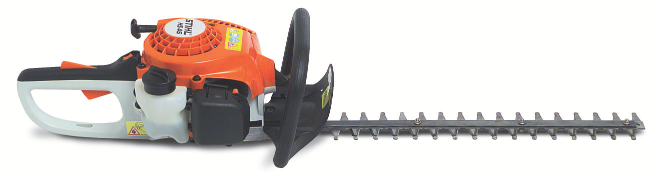 The HS 45 Hedge Trimmer is your go-to tool for perfectly manicured hedges. This lightweight yet robust hedge trimmer features dual-reciprocating blades for fast, clean cuts and an ergonomic design for