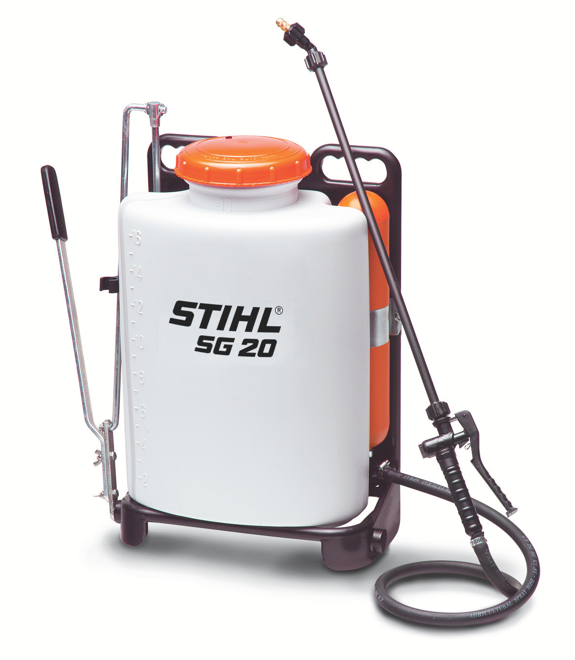 Manual backpack sprayer for professional use.