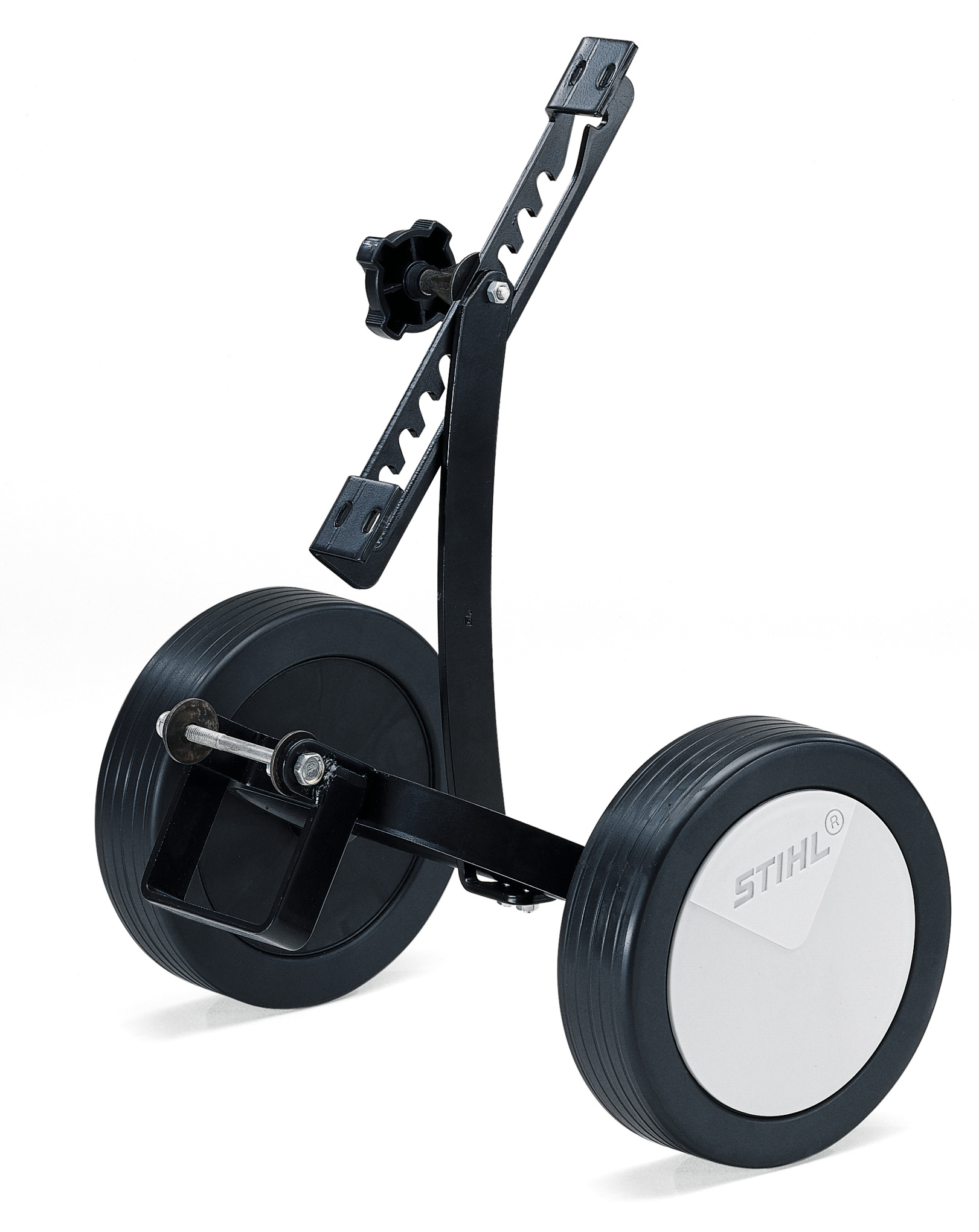 The STIHL YARD BOSS® Wheel Kit accessory improves handling and transport when used with most attachments.