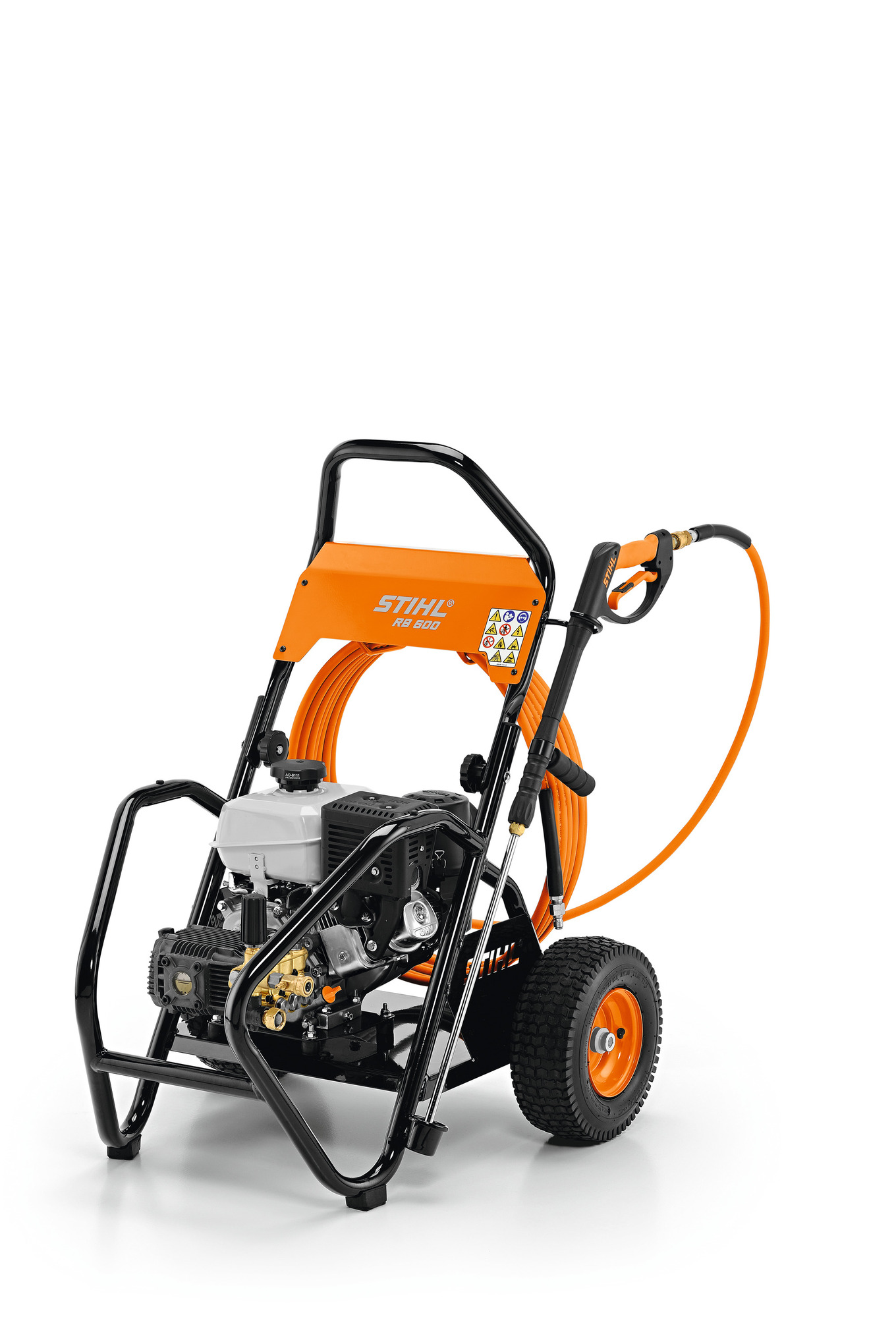 This powerful, commercial-grade pressure washer features durable, high-quality components for use in professional applications.