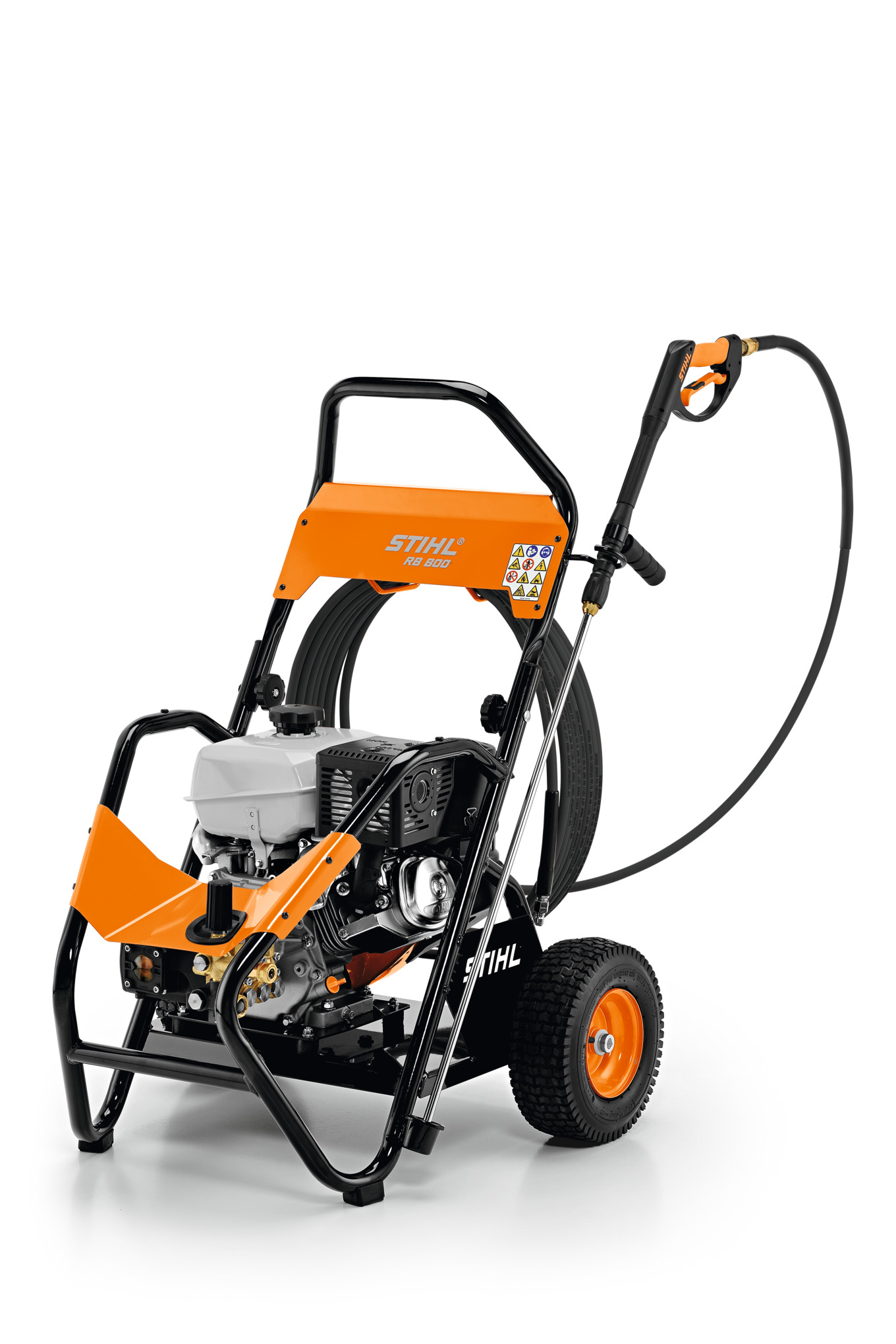This powerful, commercial-grade pressure washer is designed and built for extensive use in professional applications.