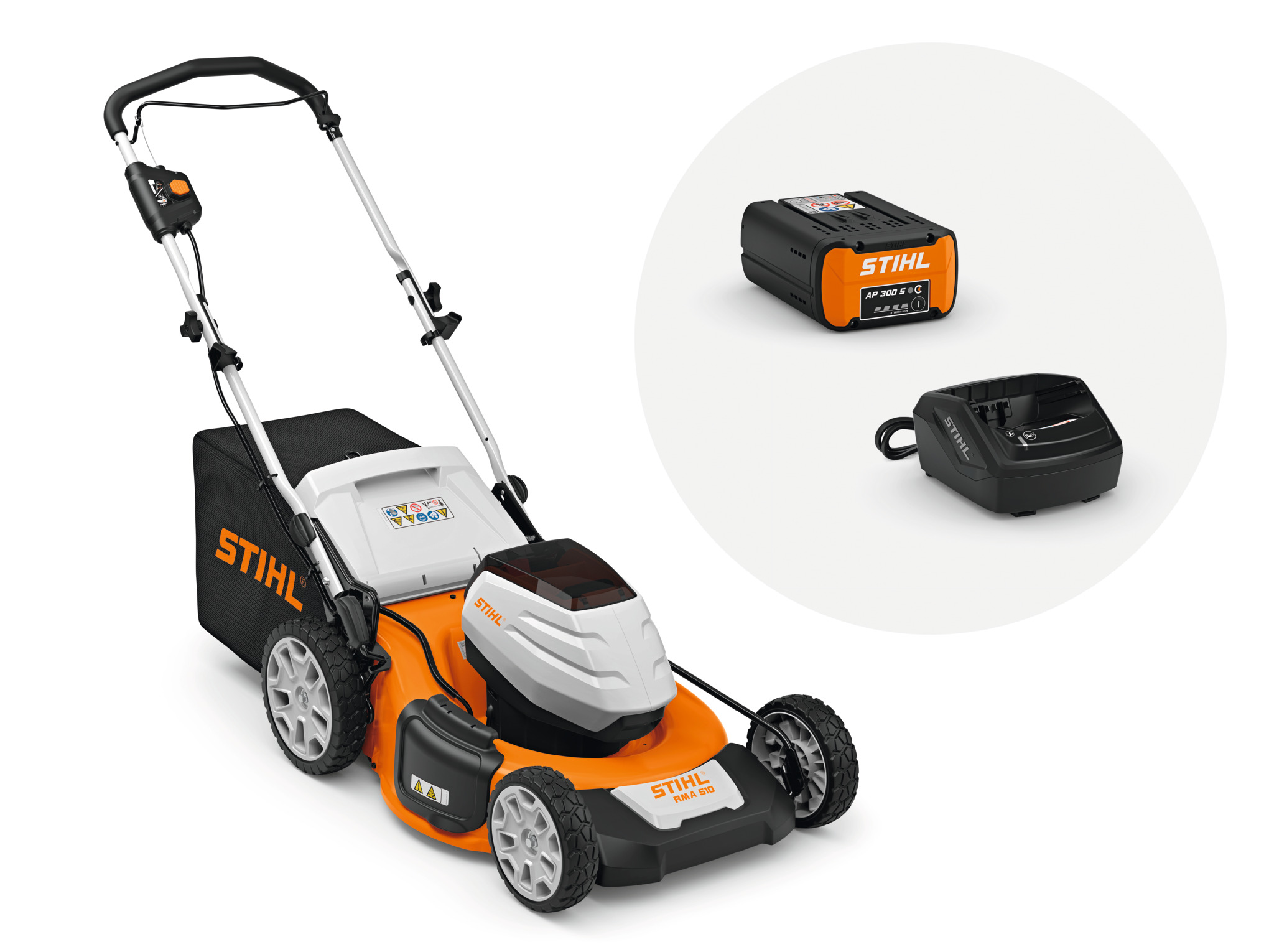 Experience the same great features as the RMA 510 offered as a variable-speed, self-propelled mower.