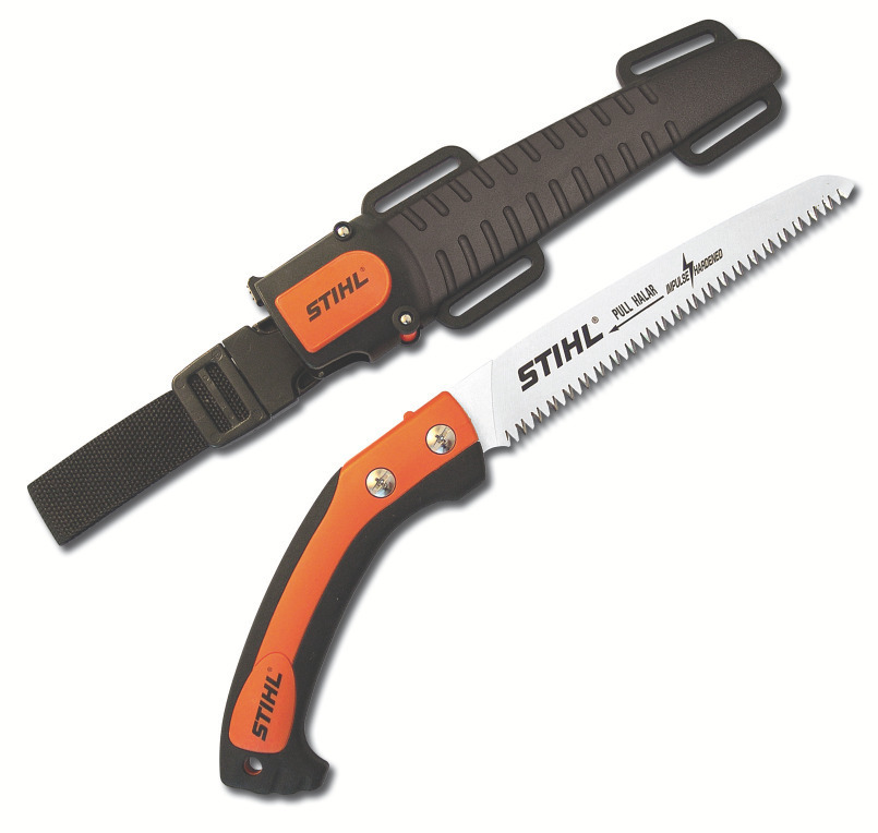 A fixed-blade pruning saw with 7'' blade, ideal for cutting branches up to 2.5'' in diameter.