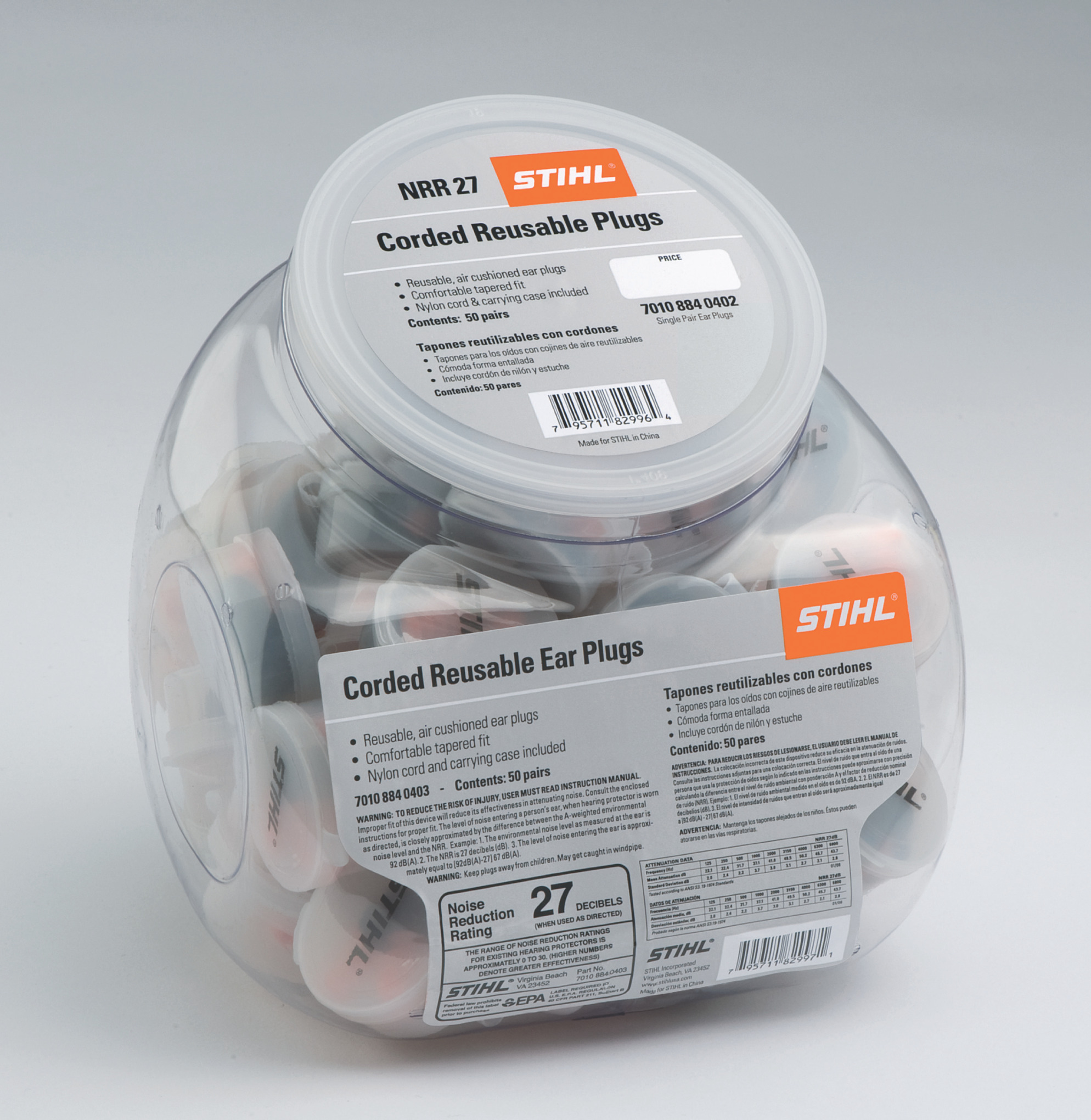 Reusable ear plugs that you can keep with you for quick noise reduction on the go.