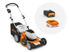 The lightweight RMA 510 has a wide 21" deck width, 20" cutting width, and can mow approximately 3,616 sq. ft.