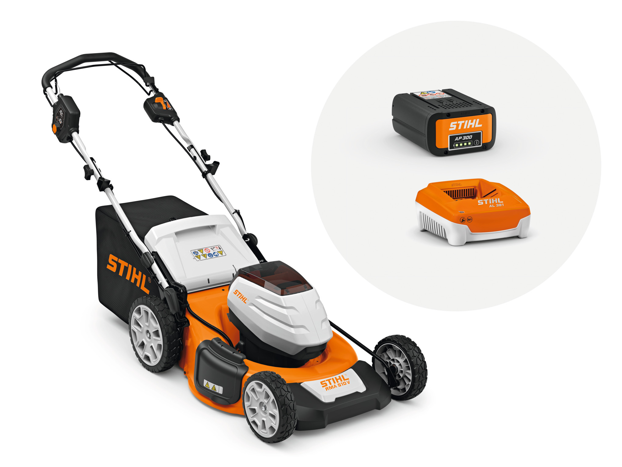 Experience the same great features as the RMA 510 offered as a variable-speed, self-propelled mower.