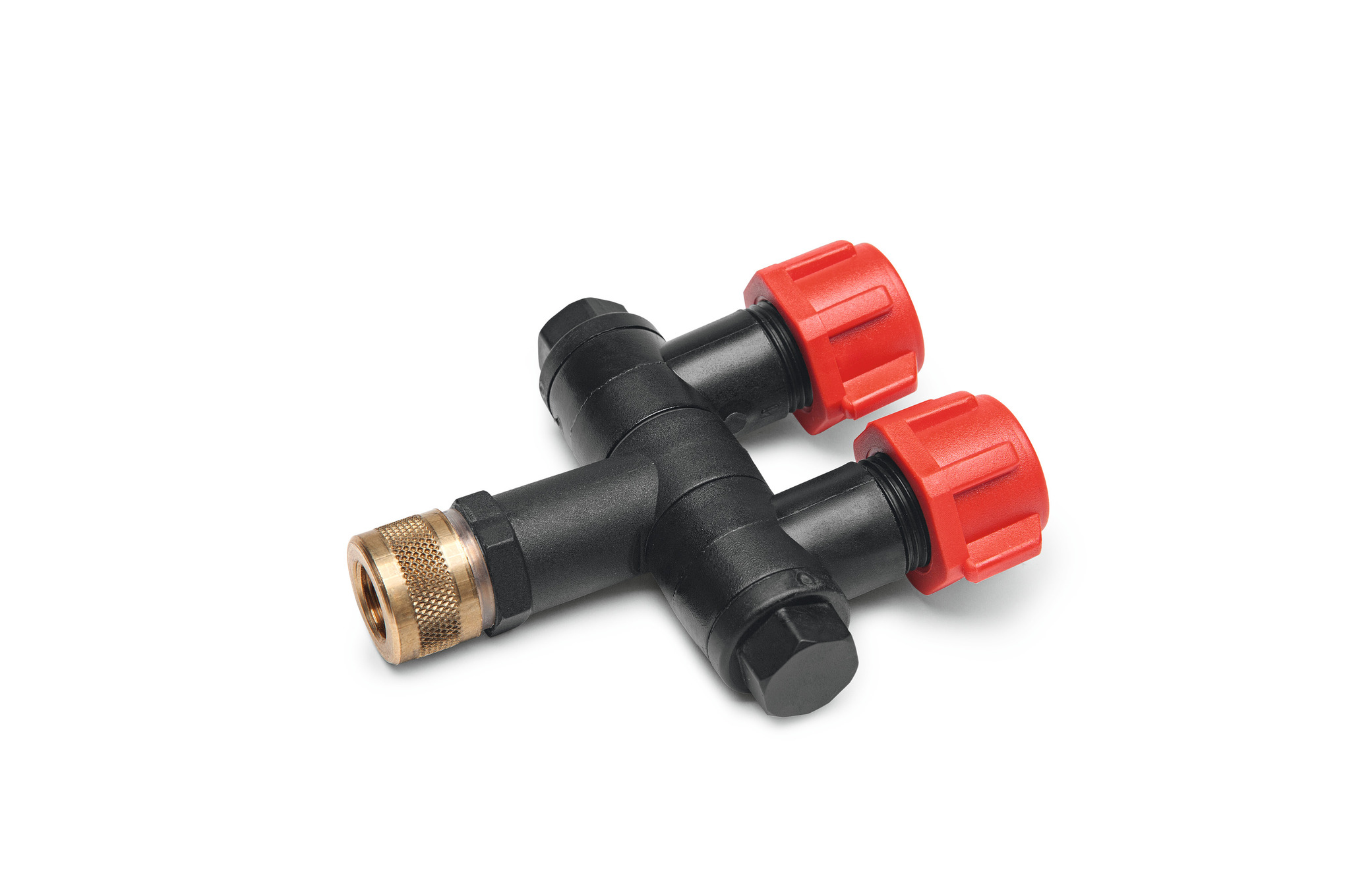 Dual nozzle: Spray larger areas efficiently