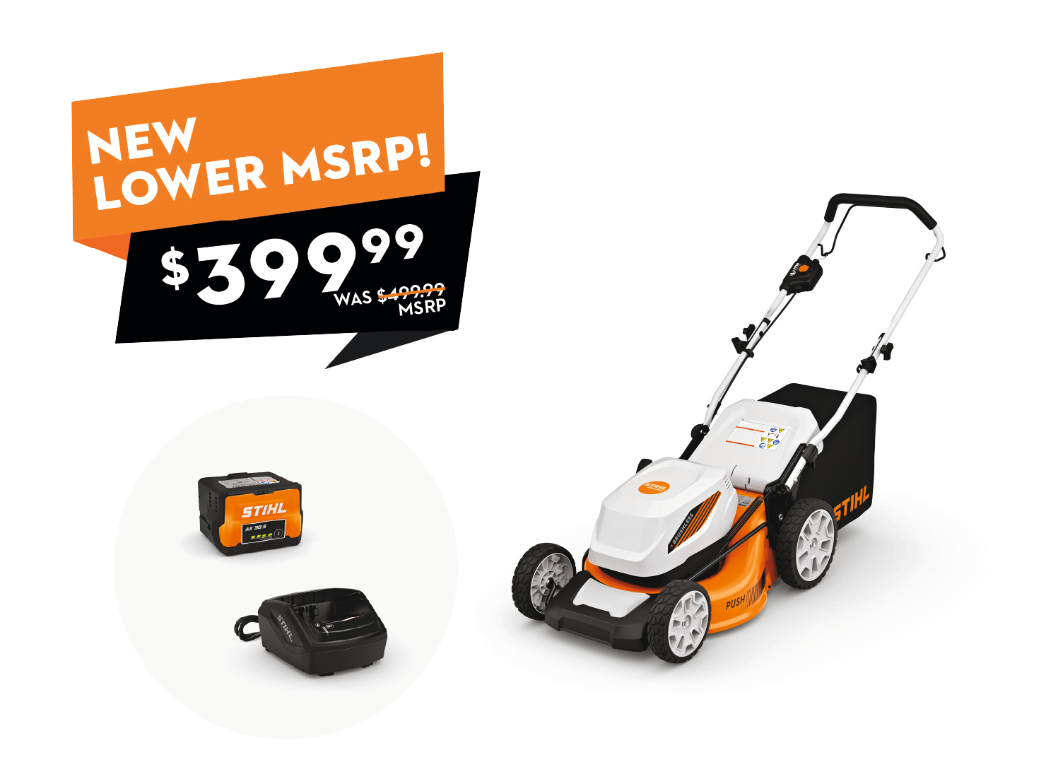 STIHL battery performance, steel deck confidence, and intuitive cutting capabilities make the RMA 348 a strong match for any small- to mid-sized lawn.