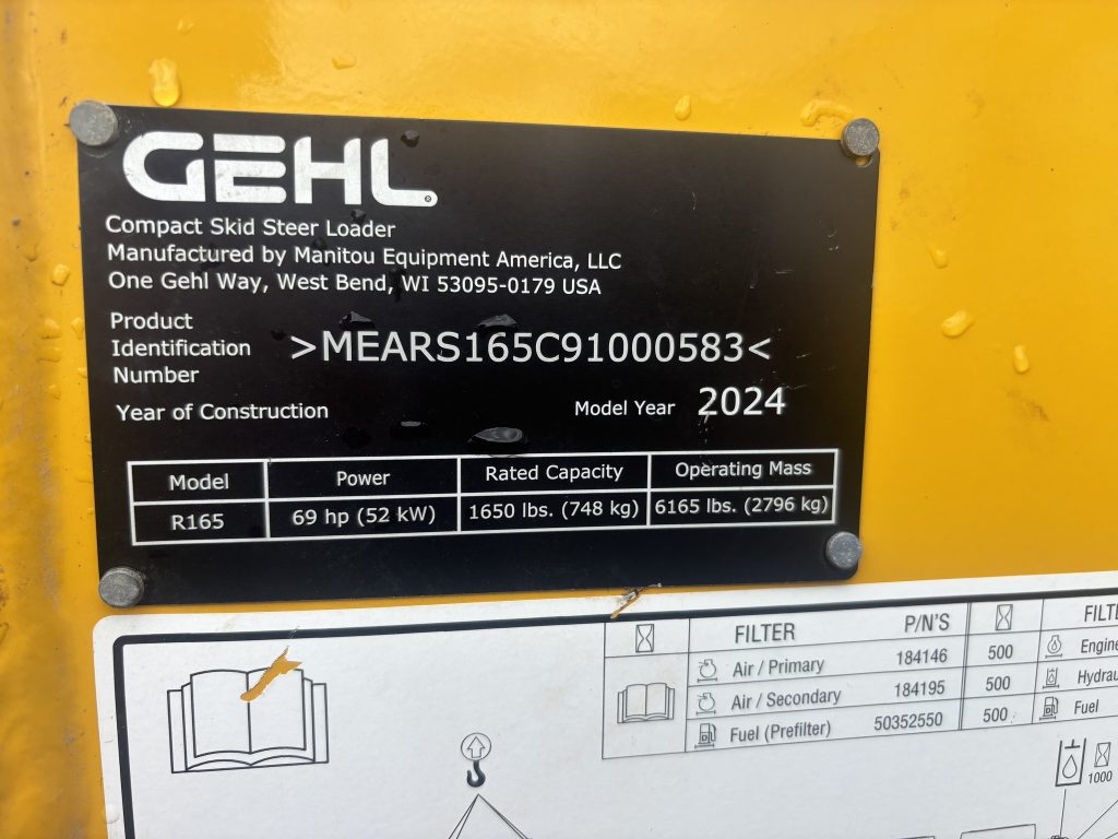 Used Gehl R165 Skid Steers Loaders For Sale | Riesterer & Schnell
