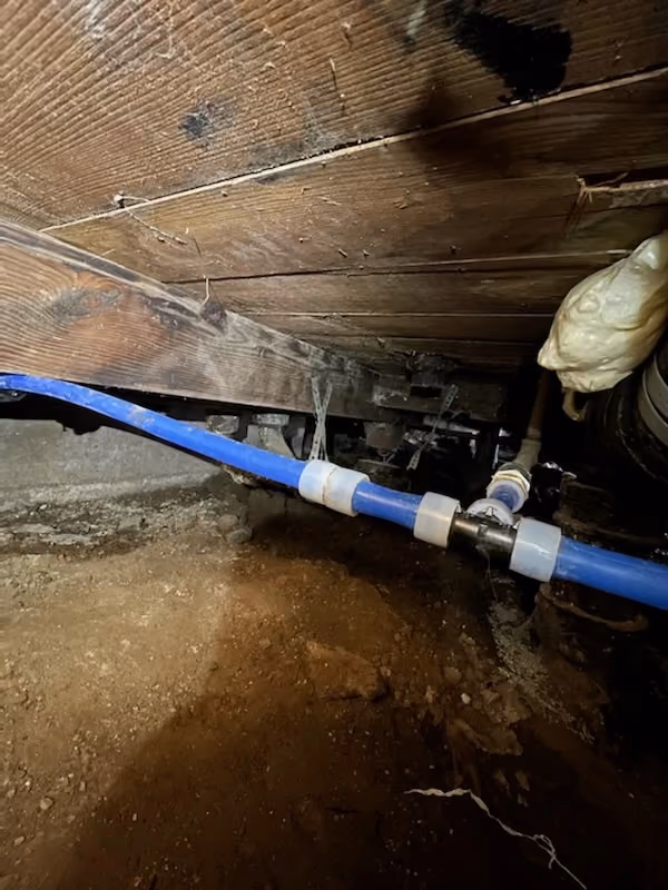 Completed plumbing project by Beaver Brothers Plumbing