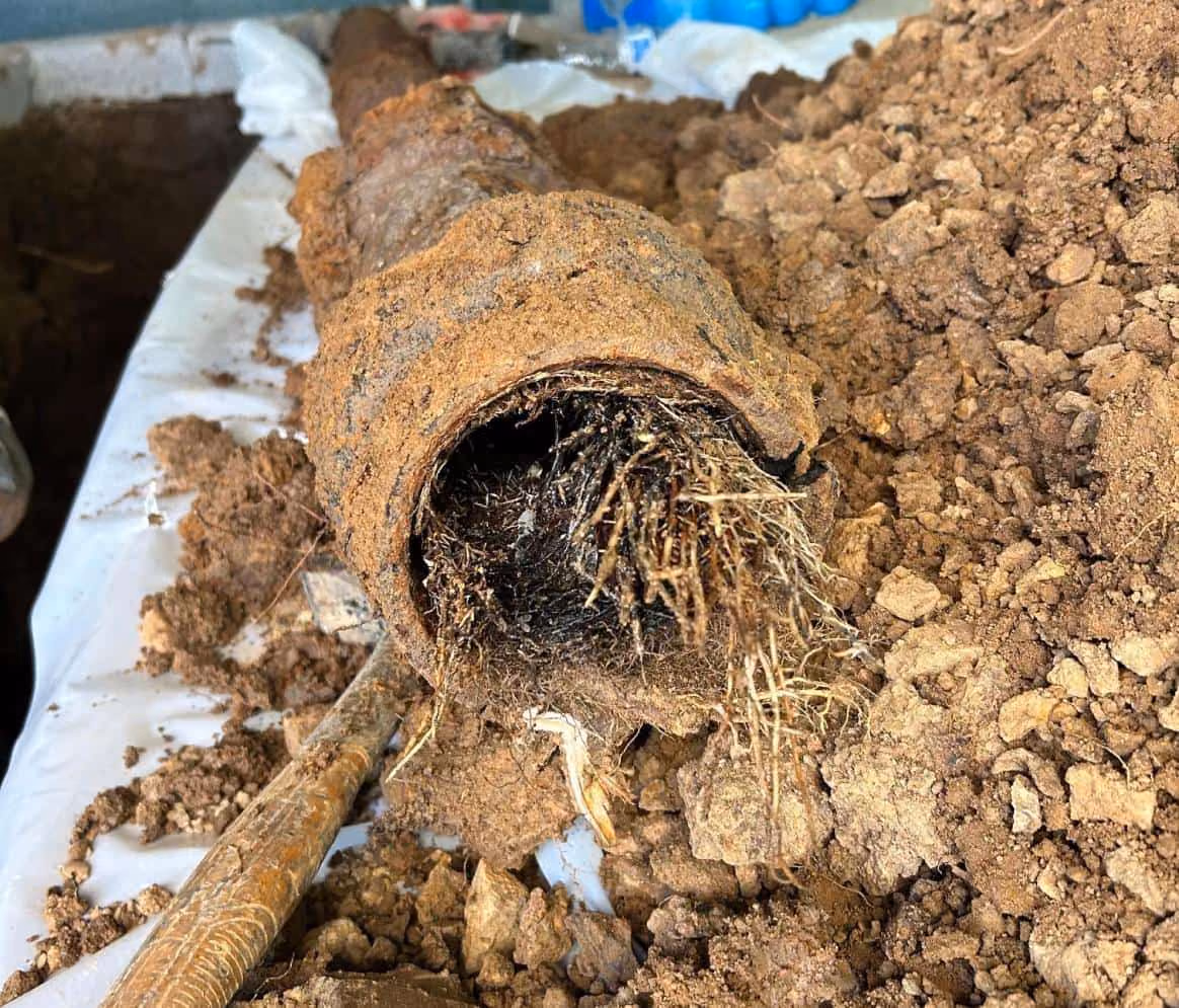 Plumbing job before Beaver Brothers Plumbing service