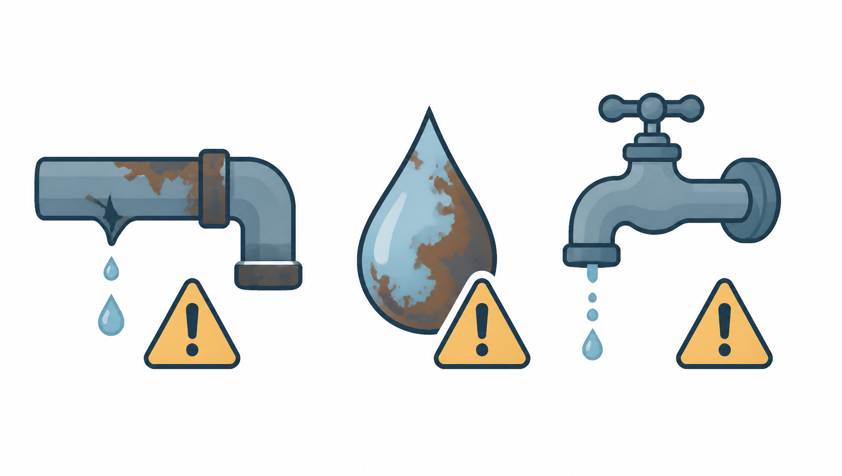 Illustration of warning signs you need to repipe