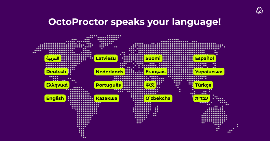 proctoring with different language