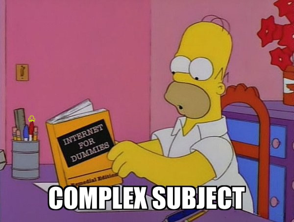 Meme of Homer Simpson reading a beginner's guide to a complex subject, illustrating how multidisciplinary education makes challenging concepts more accessible.