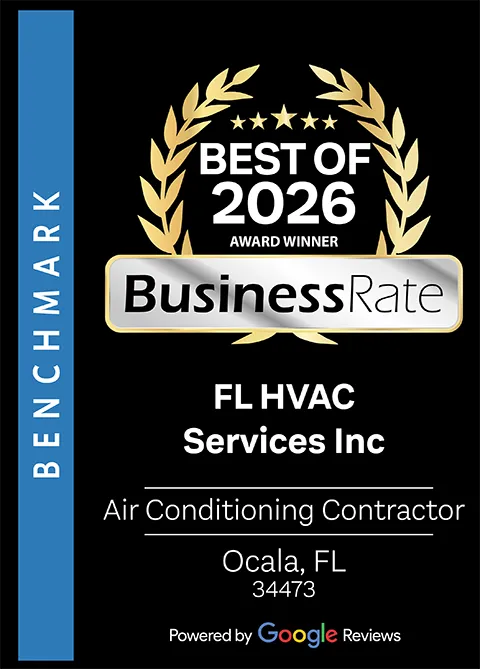 Best of 2026 BusinessRate Award – FL HVAC Services, Air Conditioning Contractor, Ocala FL