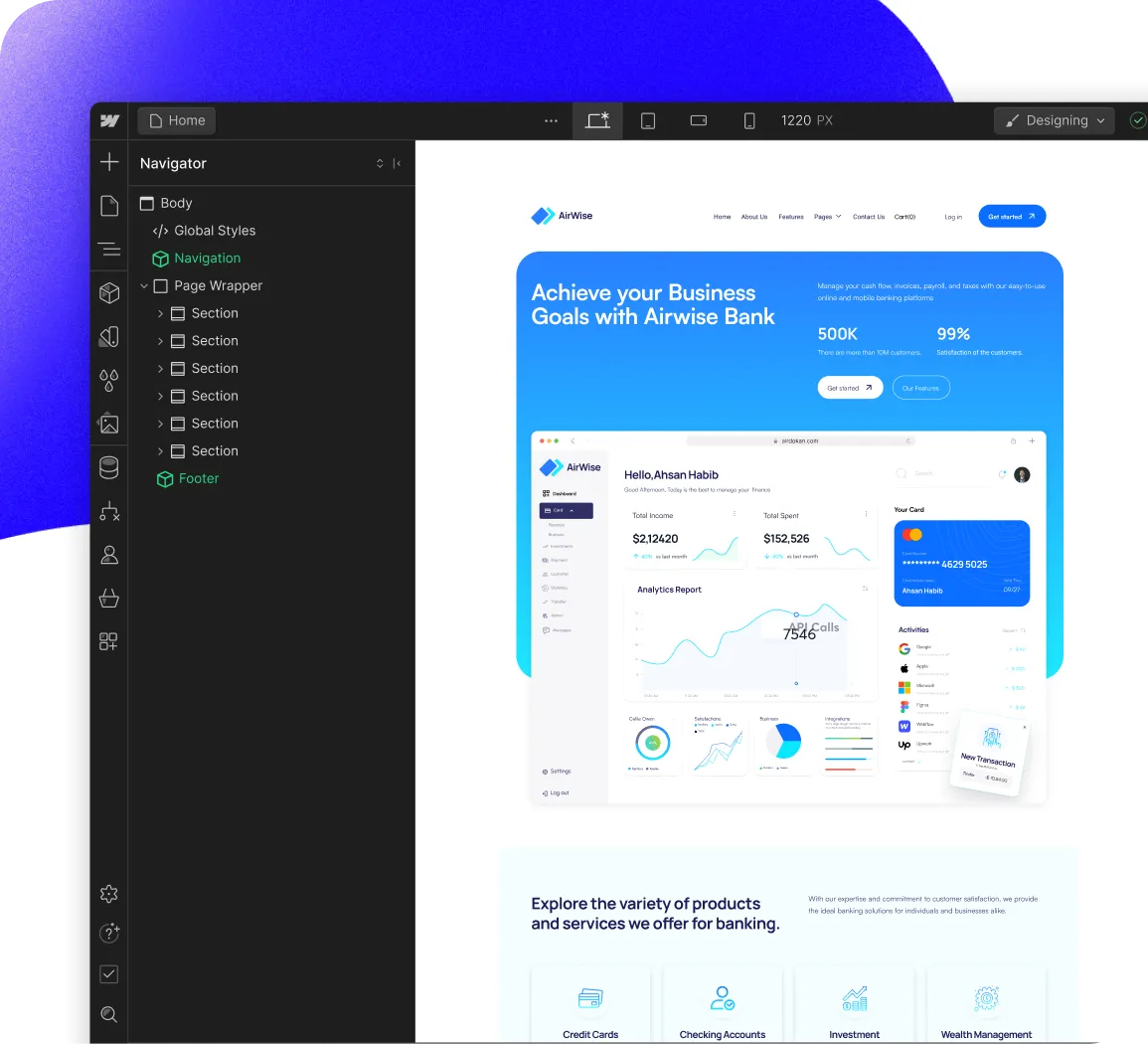 AirWise Webflow Template Image 