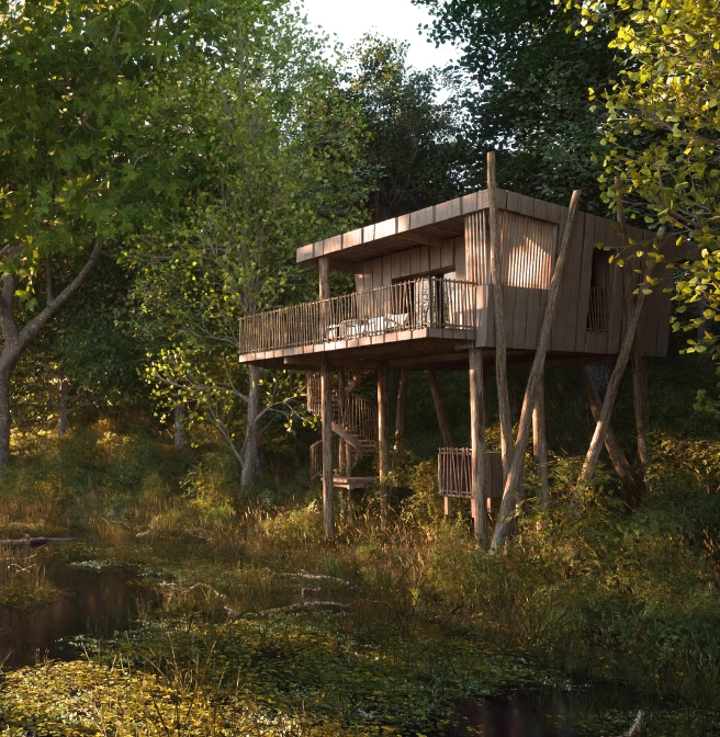 Cabanes de l'Orvanne en Île-de-France aux portes de Paris