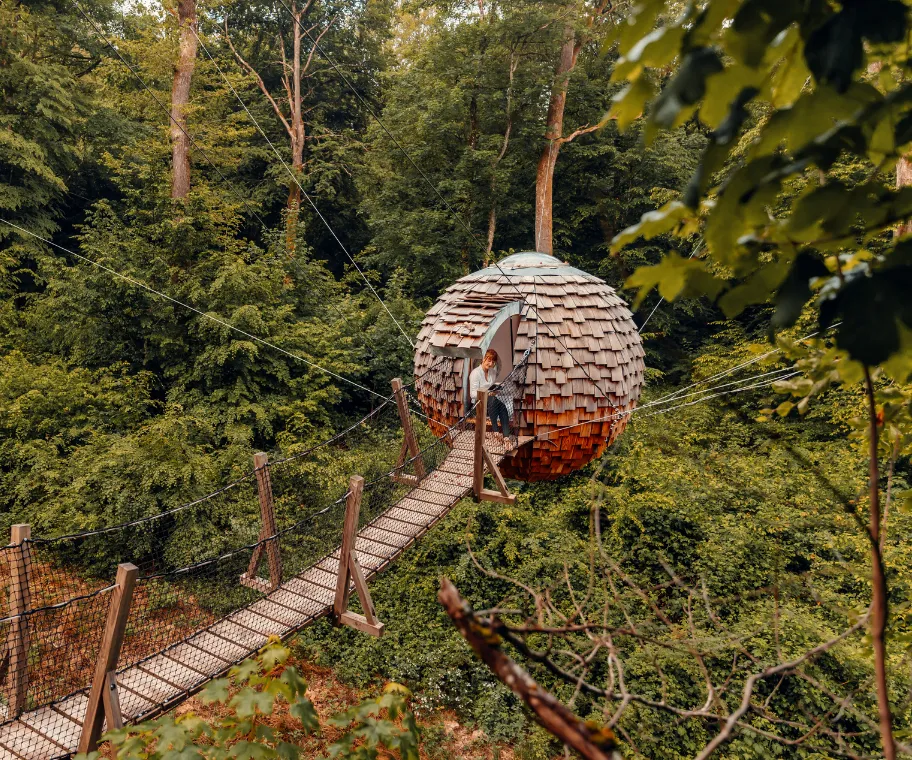 Cabane Spa Oxygène - perchée dans les arbres
