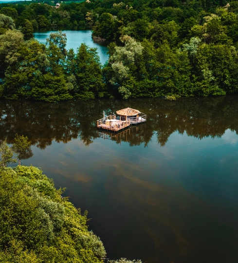 Lagon Spa Cabin | Cabanes des Grands Lacs | Schwimmend für zwei