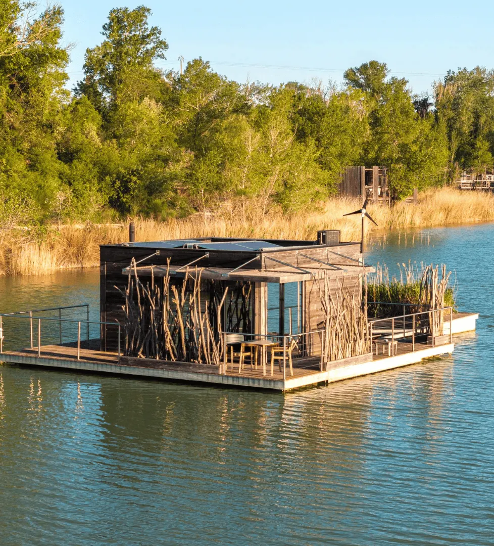 Éco-Cabane Utopie | Cabanes des Grands Cépages | Flottante