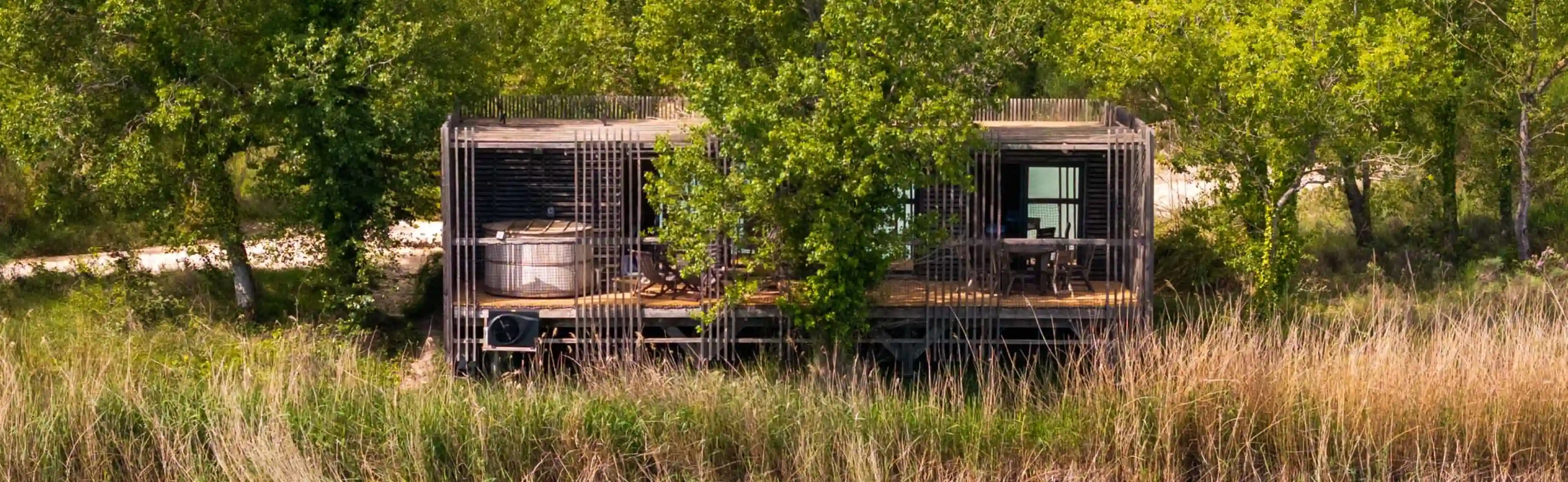 Bohème Spa Cabin | Grands Grapes Cabins | On stilts