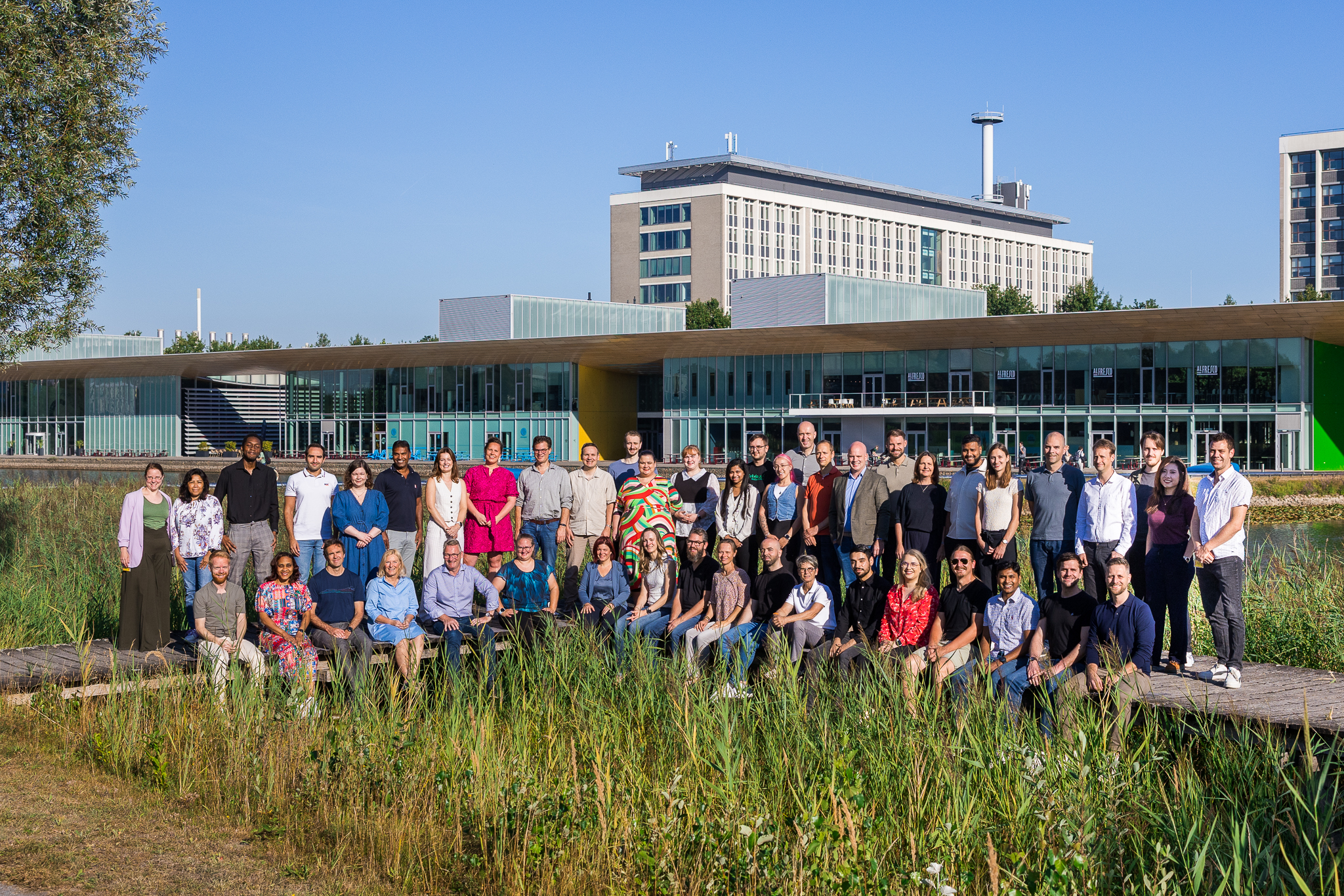 Group photo of the entire Salvia team at the High Tech Campus in Eindhoven, the Netherlands.