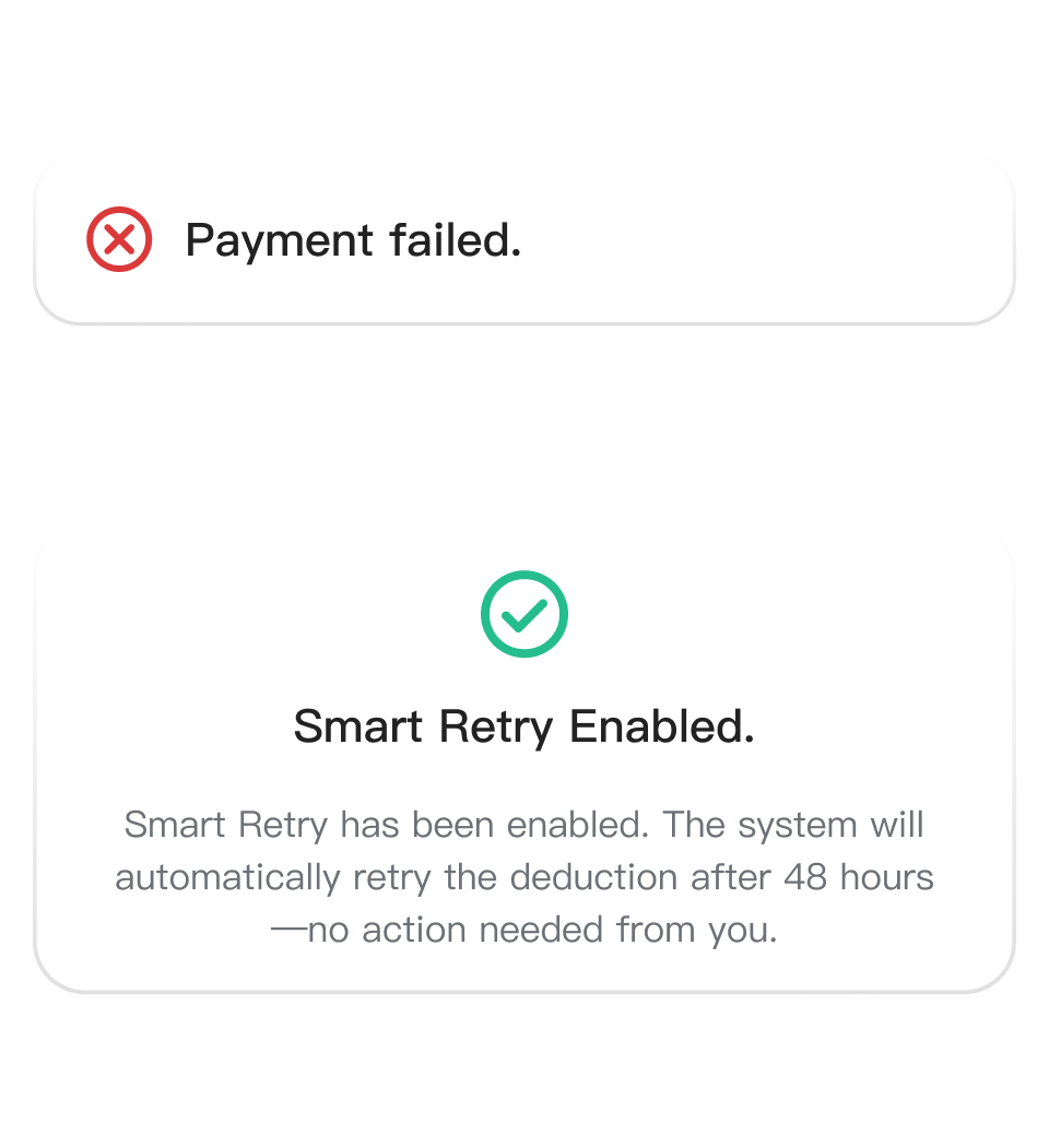 Set and forget dunning