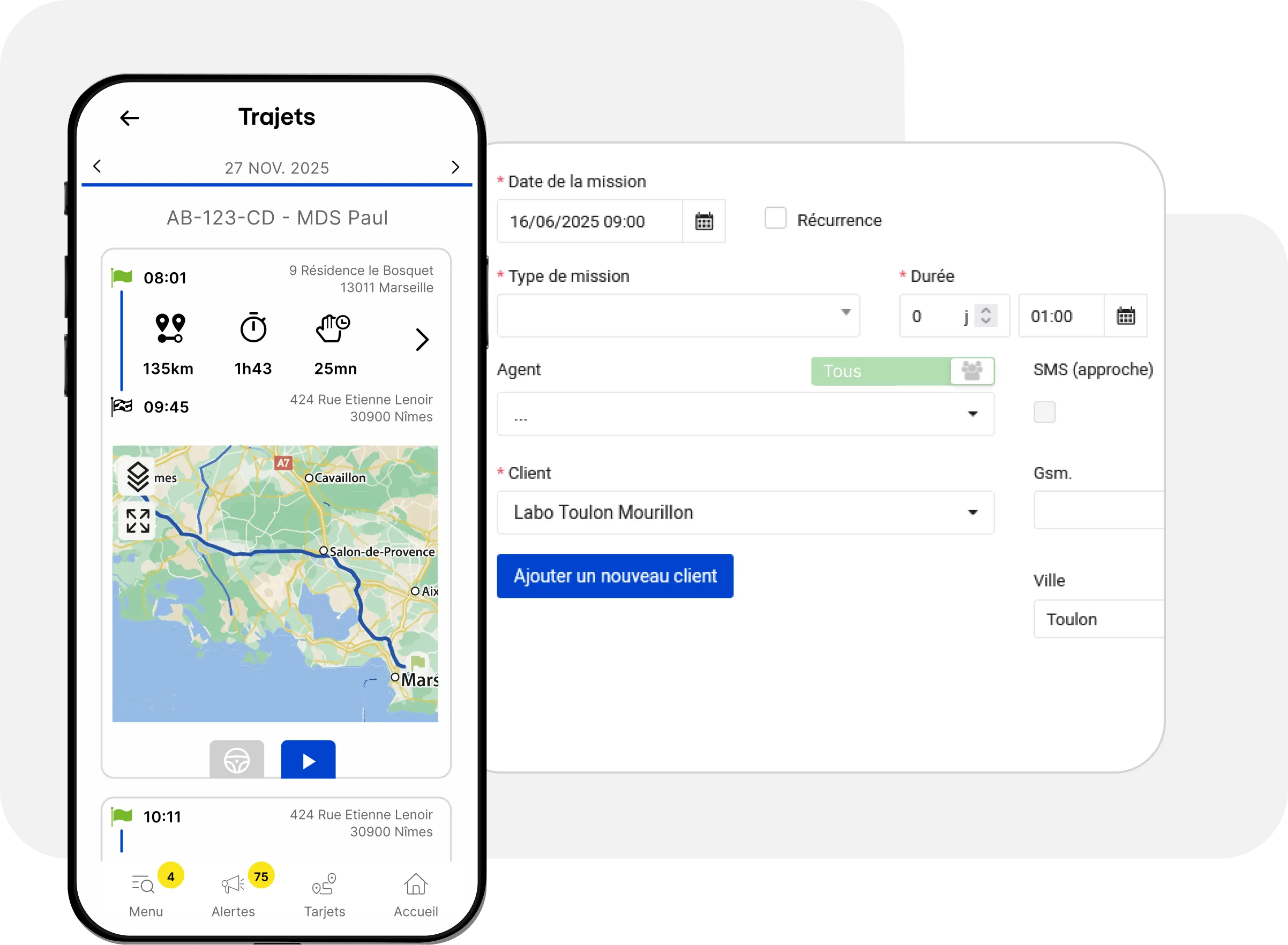 Dashboard mockup
