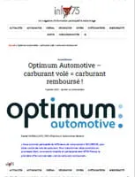 Combustible robado de Optimum Automotive = ¡combustible reembolsado!