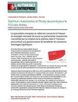 Optimum Automotive y Picoty ayudan al coste total de propiedad de la flota