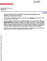 Optimum Automotive y Agiltech vuelan a Dakar con Bpifrance y Business France